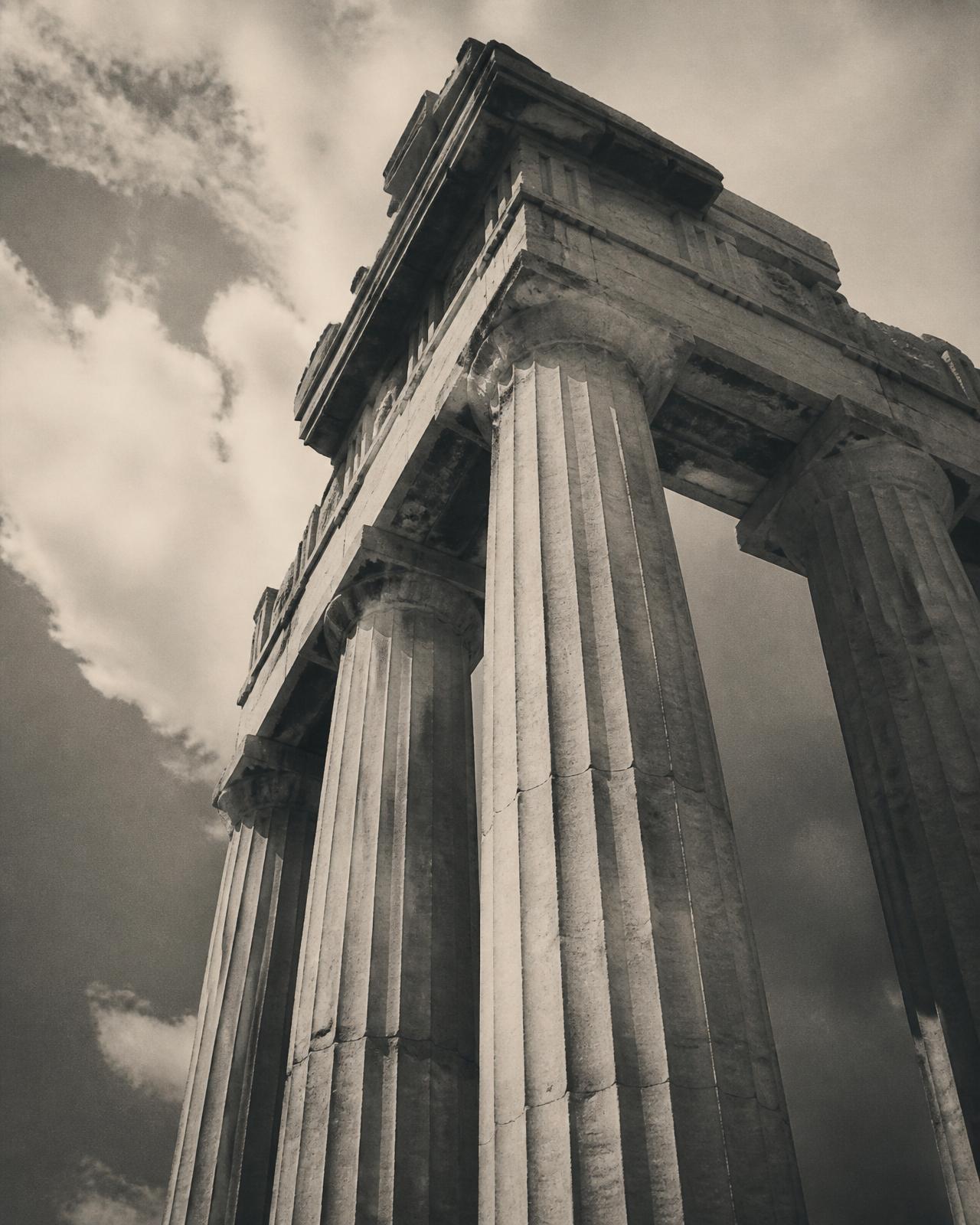 Classical columns, marble architecture